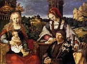 Lucas van Leyden Virgin and Child with Mary Magdalen and a donor France oil painting artist